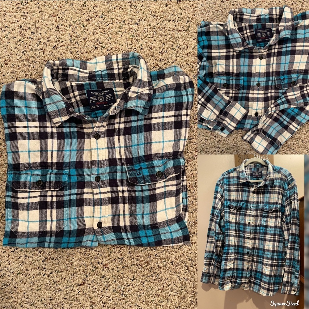 American eagle, men’s button down flannel.